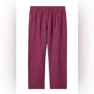 Eileen Fisher Delave Linen Lantern Pants in Raspberry
